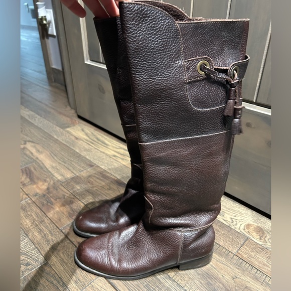 Faconnable Leather Knee High Boots Womens - Picture 2 of 4